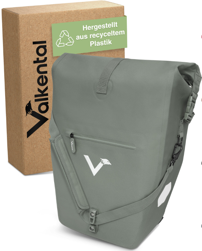 Valkental ValkOcean Sacoche pour porte-bagages en TPU Valkental ValkOcean Sacoche pour porte-bagages en TPU