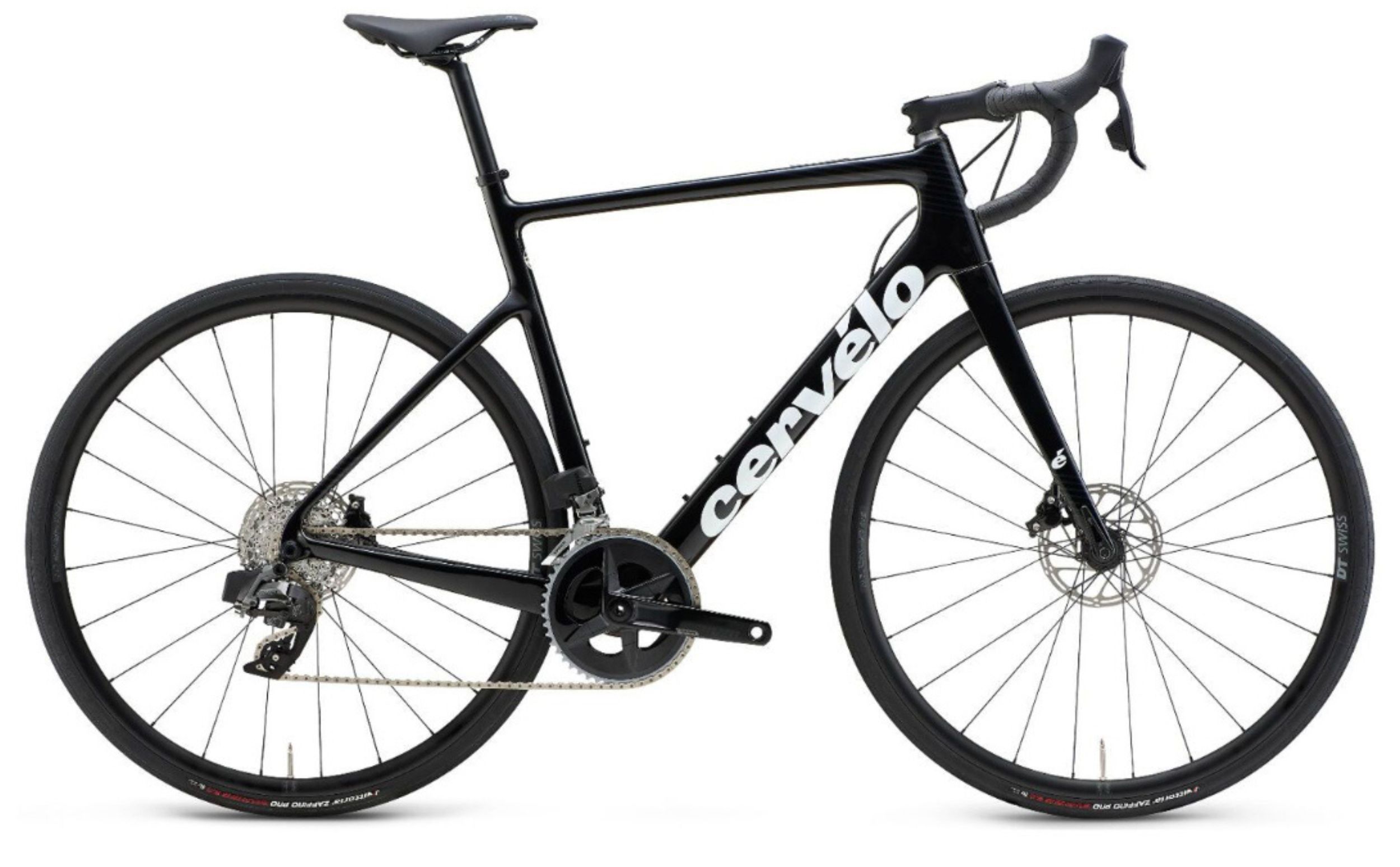 Cervélo Caledonia Rival Etap AXS dérailleur électronique Cervélo Caledonia Rival schwarz mit weißem Decal Seitenansicht rechts
