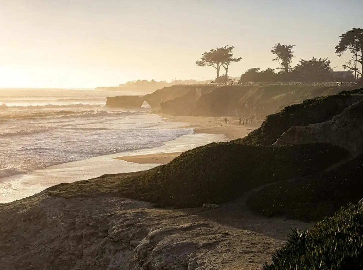 Santa Cruz Kalifornien Küstenfoto Santa Cruz Kalifornien Küste Landschaftsfoto im Sonnenuntergang