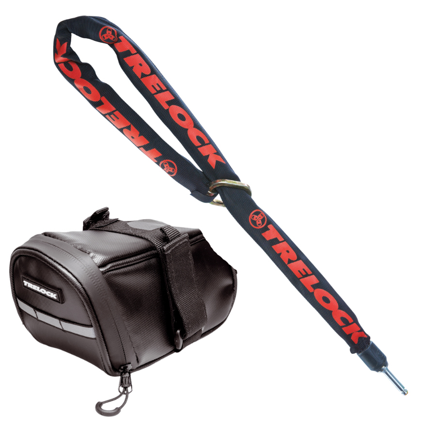 Trelock chaîne à encastrer ZR 355 (150 cm) + sac de selle Trelock chaîne à encastrer ZR 355 (150 cm) + sac de selle
