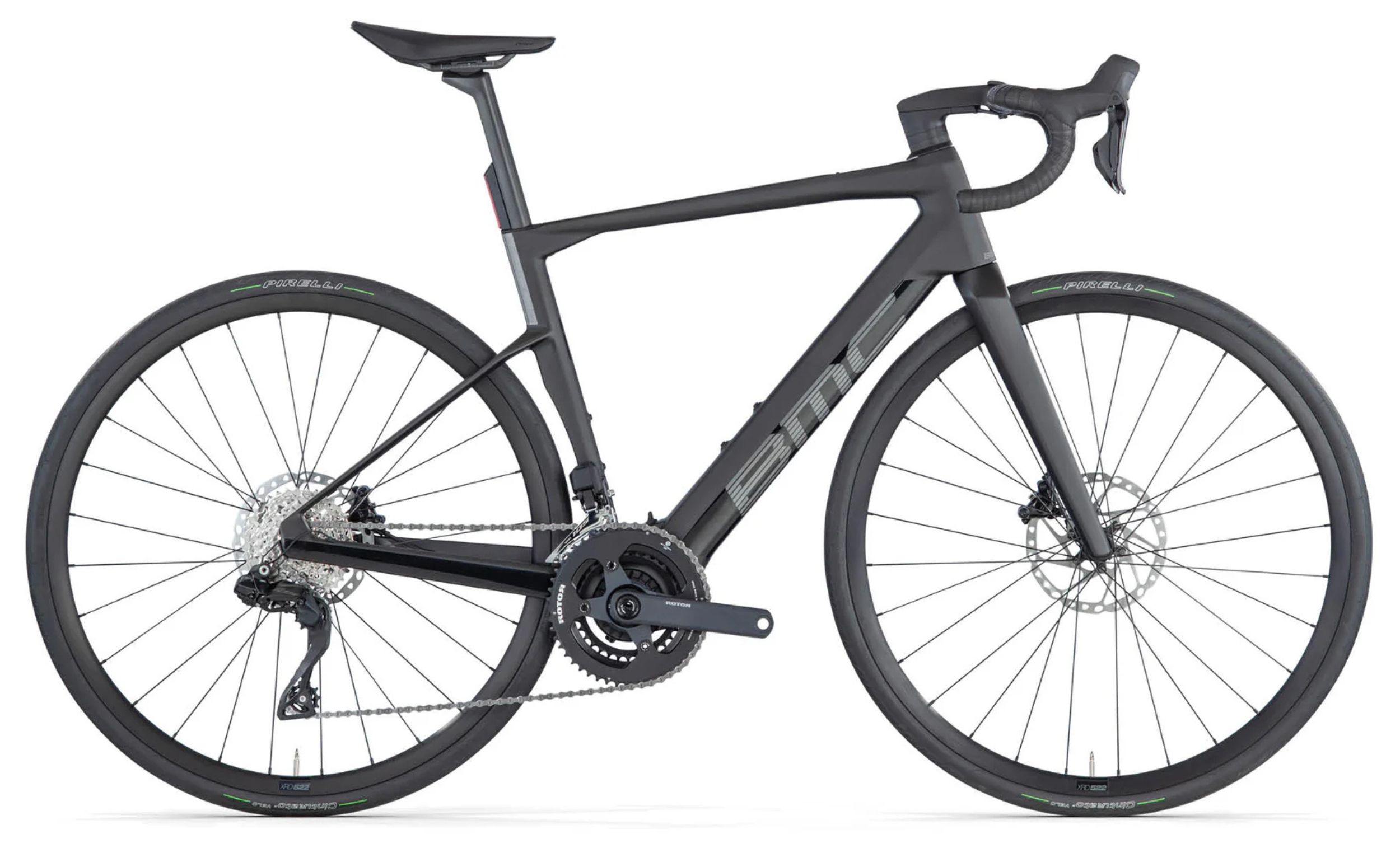 BMC Roadmachine 01 AMP Three TQ HPR50 360Wh BMC Roadmachine 01 AMP THREE schwarz mit grauer Schrift Seitenansicht rechts
