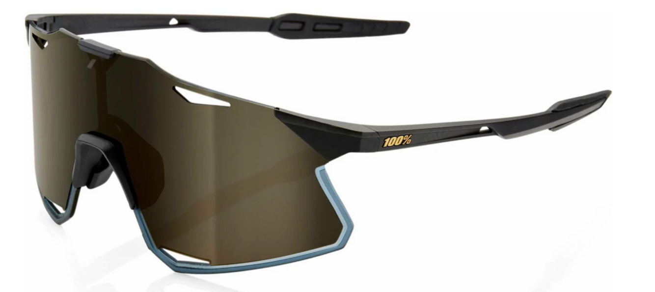 100% Hypercraft Lunettes de sport Mirror Lens matte black/soft gold 100% Hypercraft Lunettes de sport Mirror Lens matte black/soft gold
