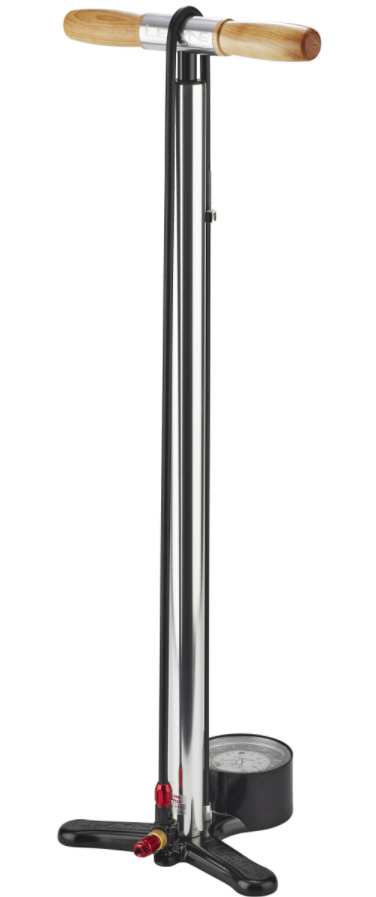 Pompe à pied Lezyne Alloy Floor Drive Tall argent/beige Pompe à pied Lezyne Alloy Floor Drive Tall argent/beige