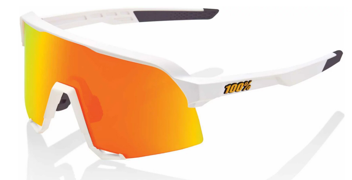 100% S3 Lunettes de sport HiPER Mirror Lens soft tact white/red 100% S3 Lunettes de sport HiPER Mirror Lens soft tact white/red