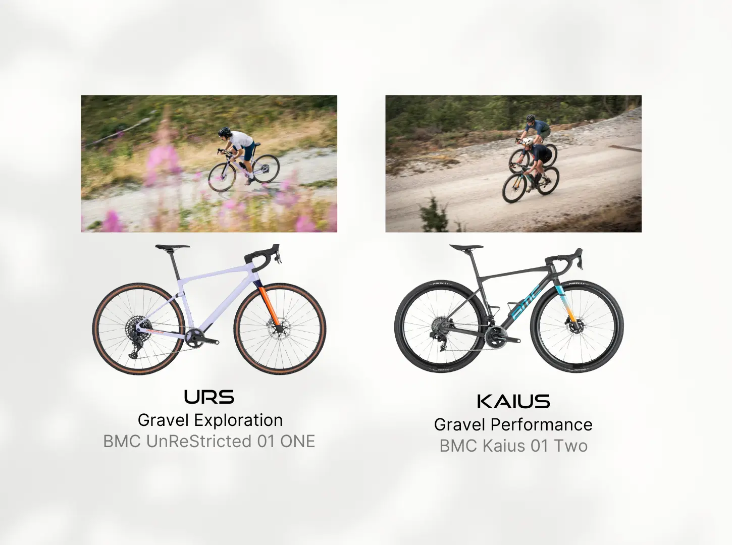 BMC Gravel Bikes BMC Gravel Bikes URS vs Kaius